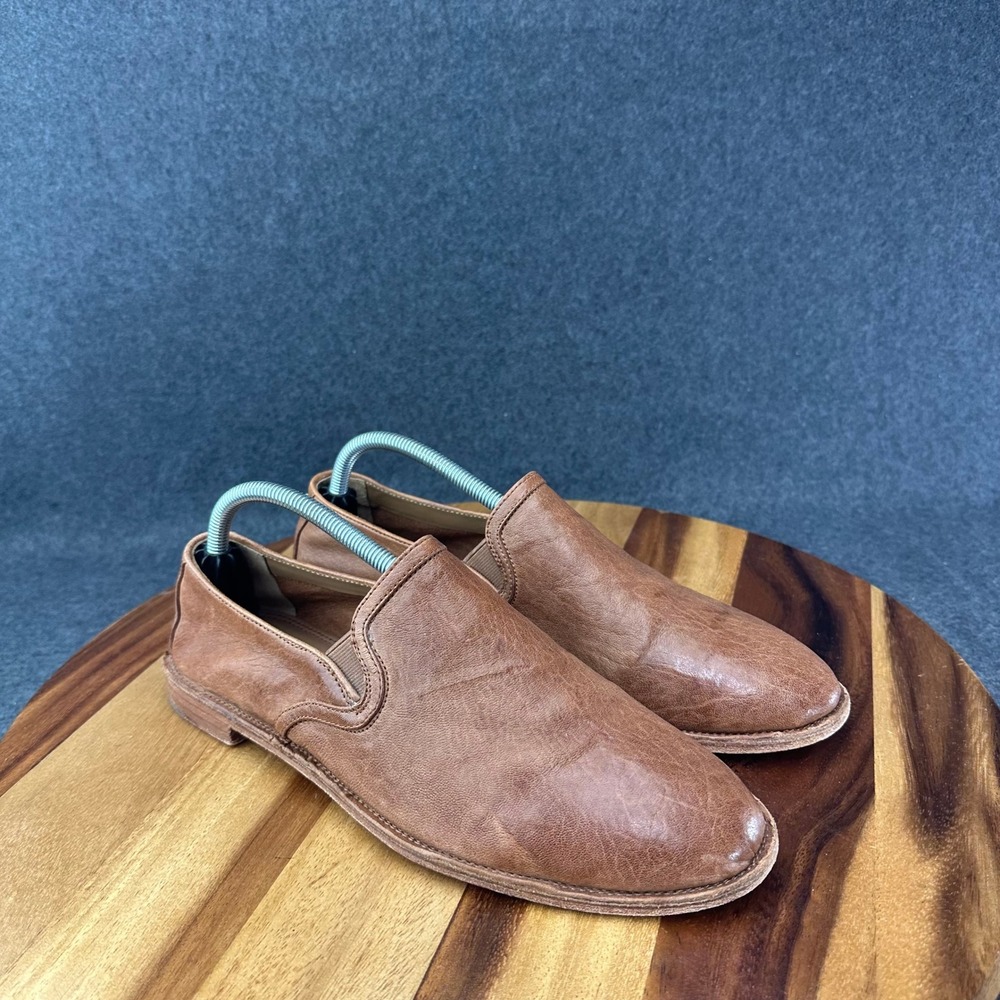 Trask Ali Camel Italian Washed eather Slip On Loafer Flat Shoes 11M 36 0462 - Picture 2 of 11